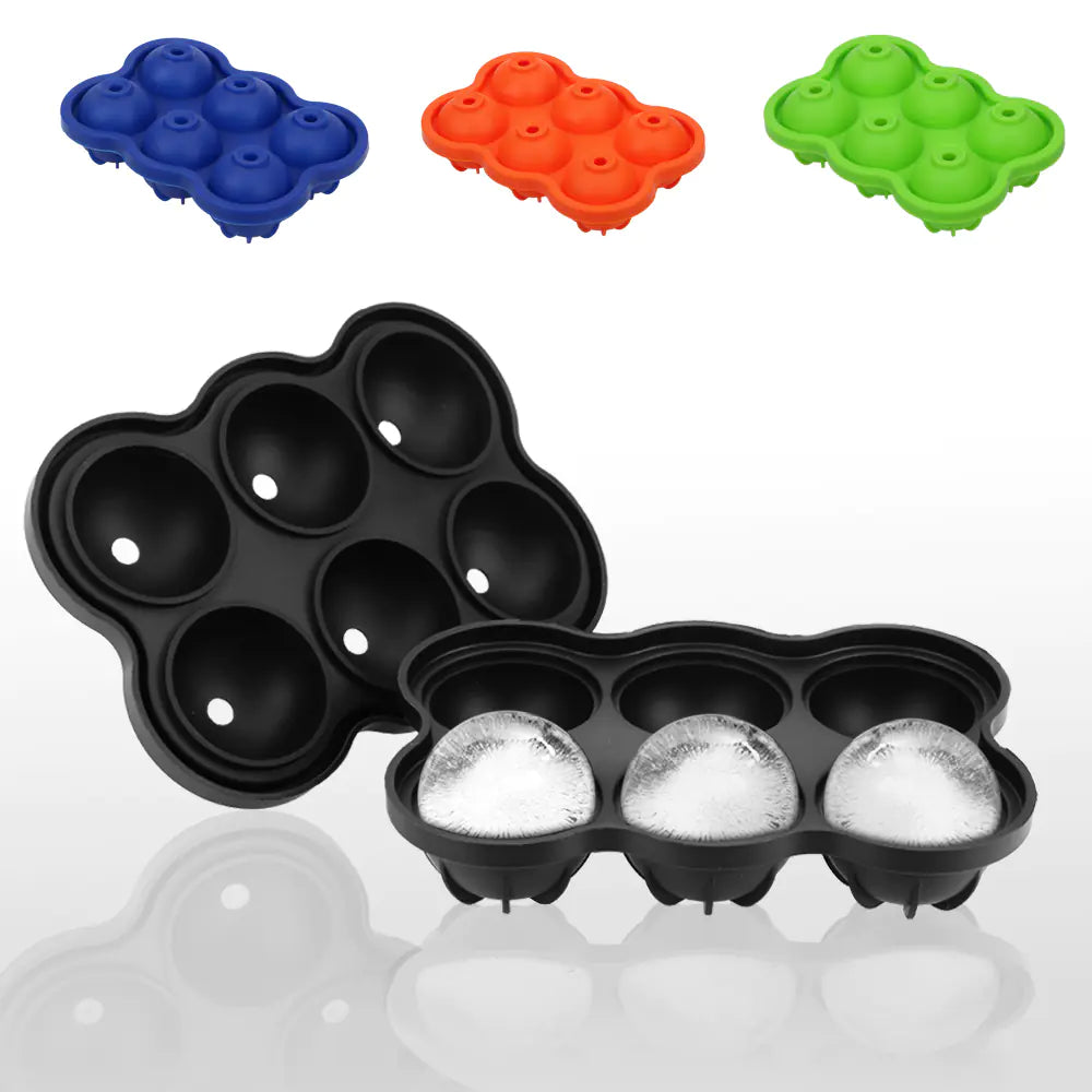 Silicone 6-Cavity Ice Ball Mold for Making Ice Balls