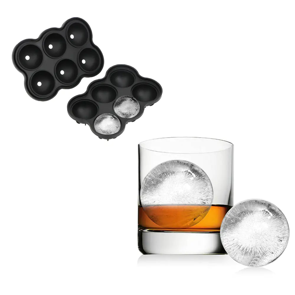 Silicone 6-Cavity Ice Ball Mold for Making Ice Balls